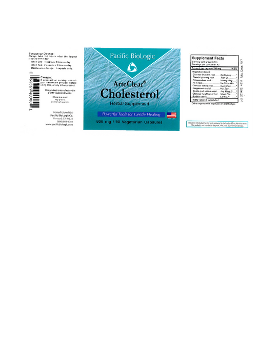 Pacific BioLogic ArteClear: Cholesterol 90 vegcaps