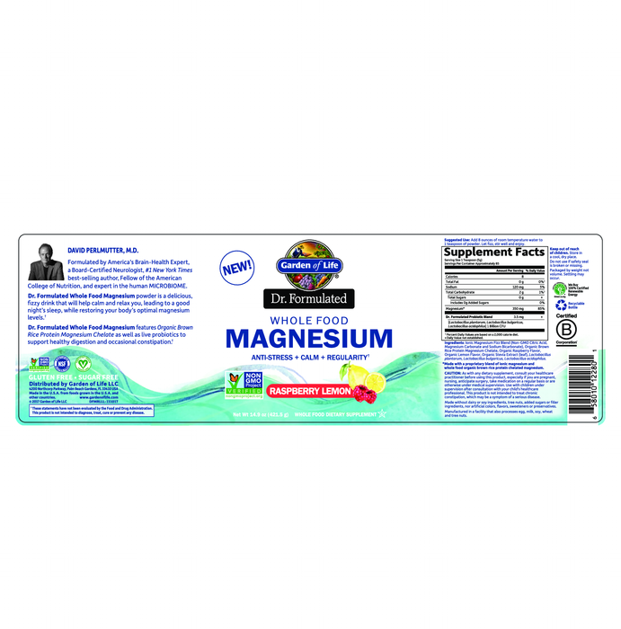 Garden of Life Dr. Formulated Magnesium Rasp Lem