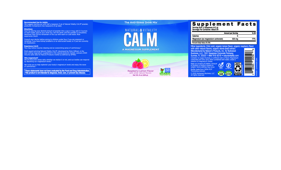 Natural Vitality Natural Calm Raspberry-Lemon