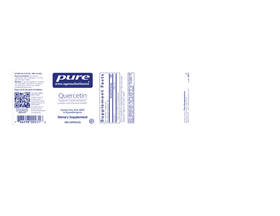 Pure Encapsulations Quercetin 250 mg