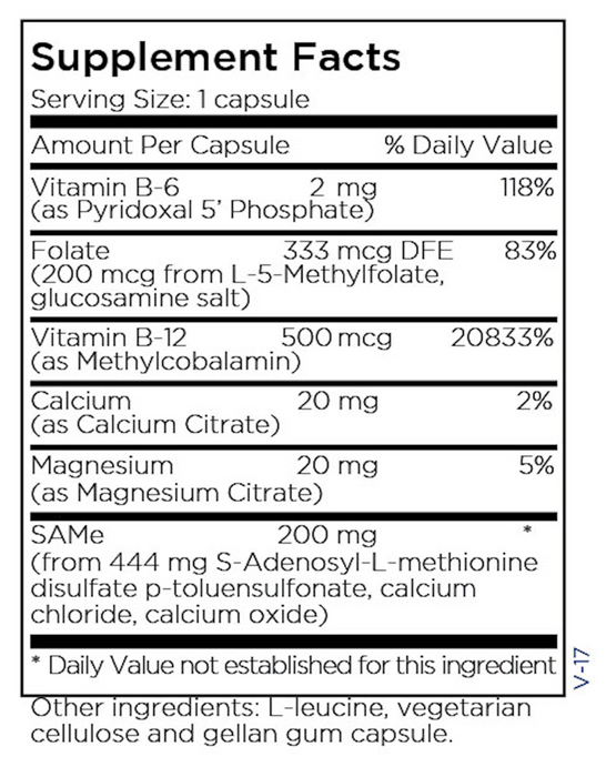 Metabolic Maintenance SAMe + CoFactors 200 mg 60 caps