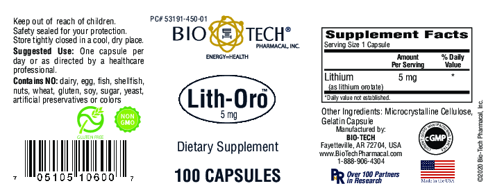 Bio-Tech Lith-Oro 5 mg 100 caps