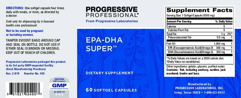 Progressive Labs EPA-DHA Super  60 gels