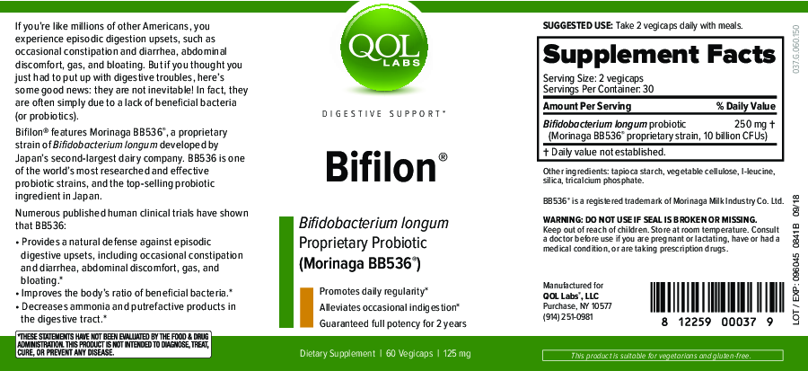 QOL Labs Bifilon 125 mg 60 vcaps