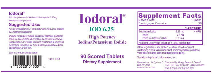 Оптимокс Йодорал 6,25 мг 90 таб.