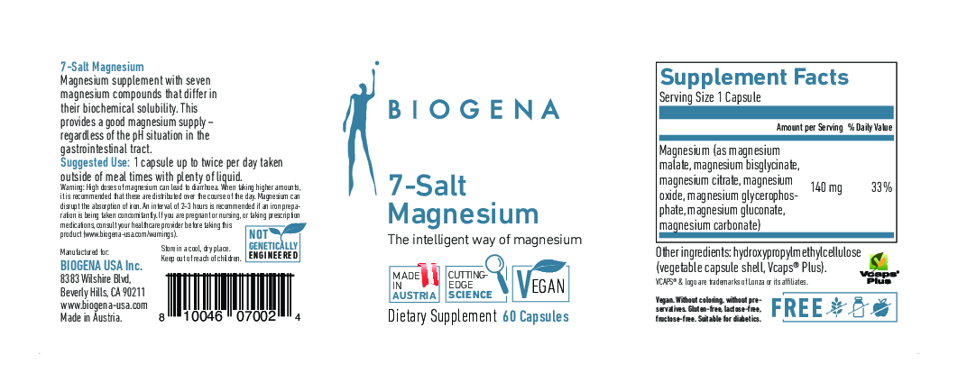 Biogena 7-Salt Magnesium 60 vegcaps