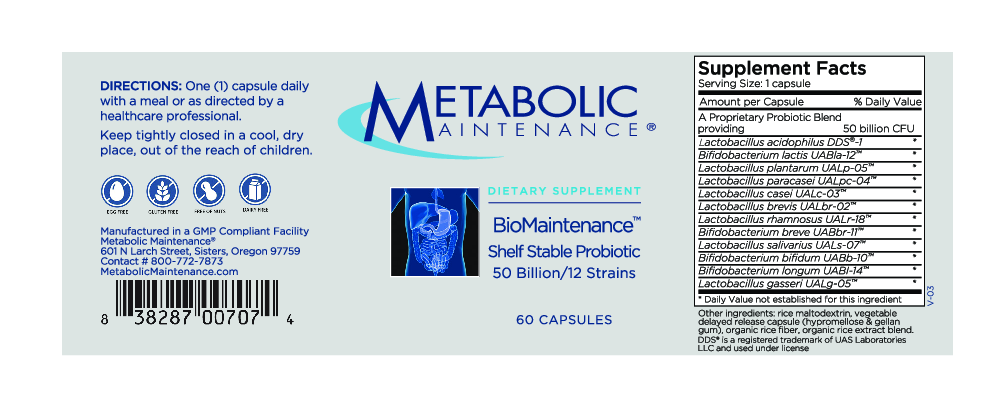 Metabolic Maintenance BioMaintenance Shelf Stable 60 caps