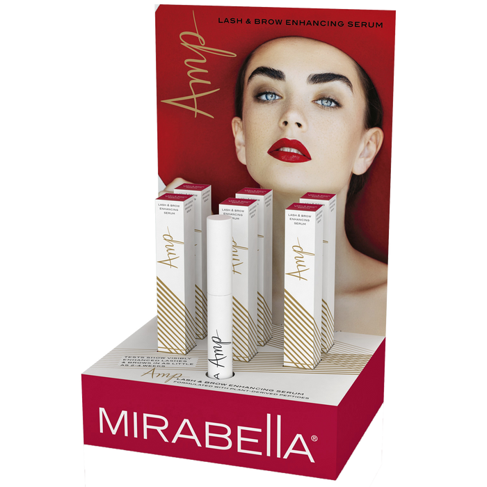 Mirabella Beauty AMP Lash & Brow Enhn Serum Display
