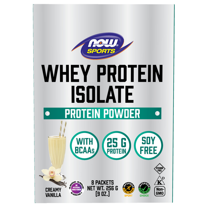 NOW Whey Protein Isolate Van 8 packets