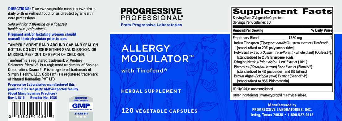 Progressive Labs Allergy Modulator 120 vegcaps