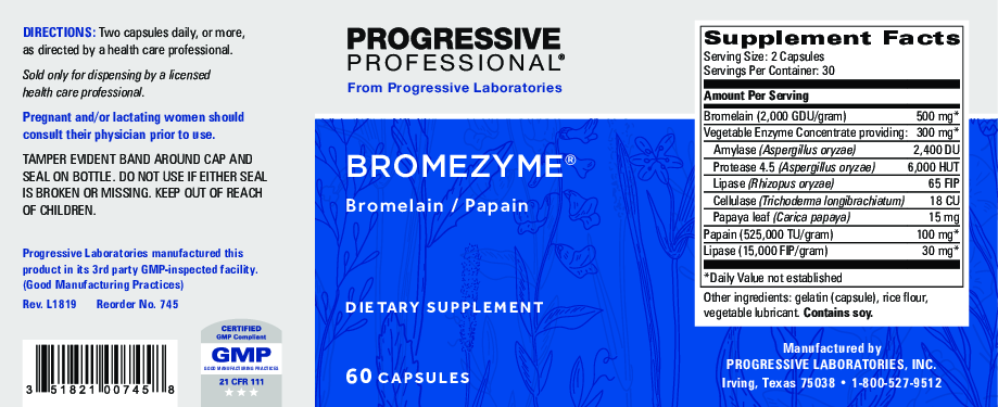 Progressive Labs BromeZyme 60 caps