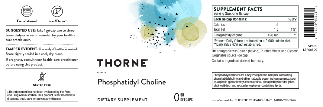 Thorne Phosphatidyl Choline 60 gelcaps