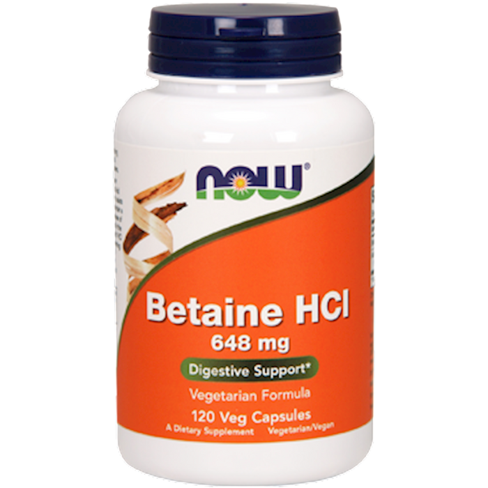 NOW Betaine HCl 648 mg 120 vegcaps