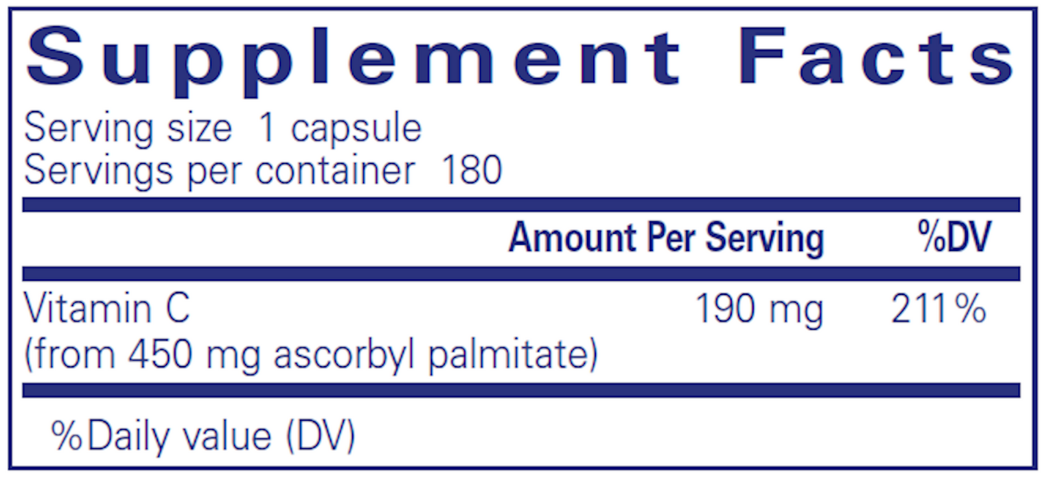 Pure Encapsulations Ascorbyl Palmitate 450 mg