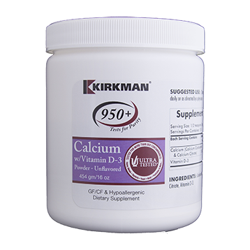 Kirkman Labs Calcium w/ Vit D3 Powder Unflav.16 oz