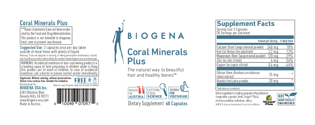 Biogena Coral Minerals Plus 60 vegcaps