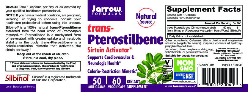 Jarrow Formulas Trans-Pterostilbene 60 caps