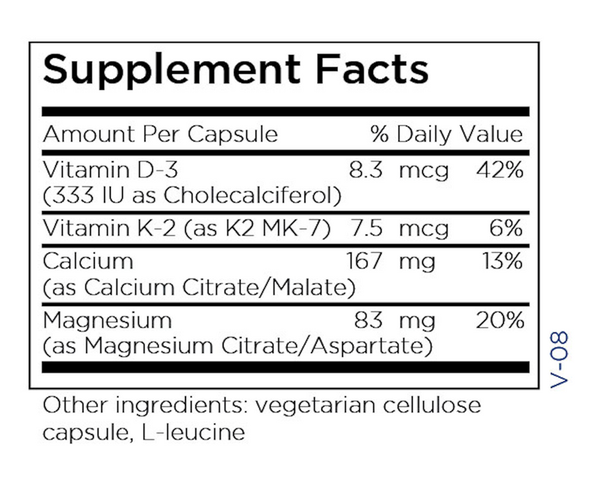 Metabolic Maintenance Cal/Mag Plus w/Vitamin D & K2 180 caps