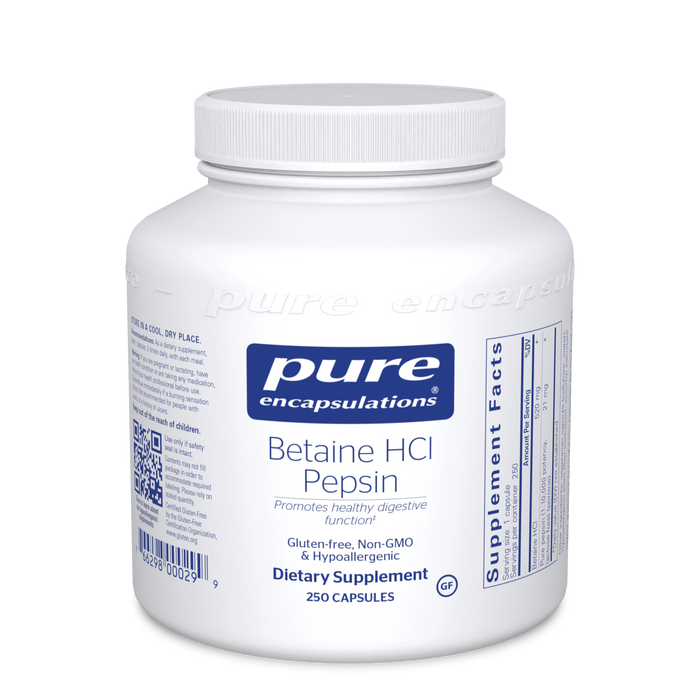 Pure Encapsulations Betaine HCL Pepsin 250 caps