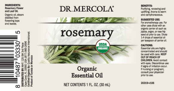 Dr. Mercola Organic Rosemary Essential Oil 1 fl oz