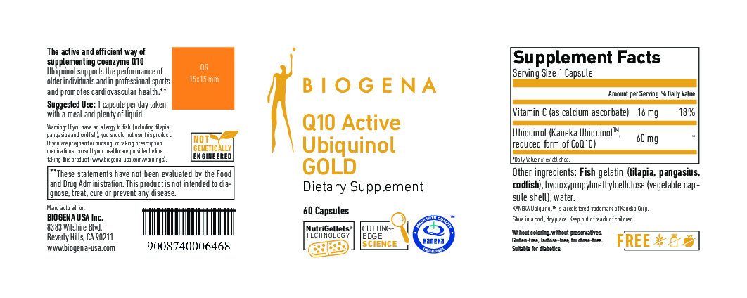 Biogena Q10 Active Ubiquinol GOLD 60 caps