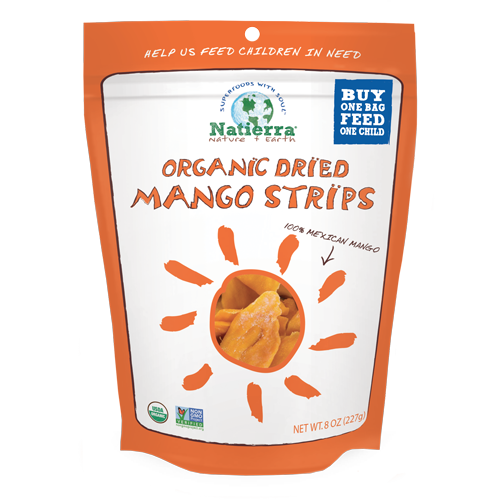Nature's All Dried Mango Strips Organic 8 oz