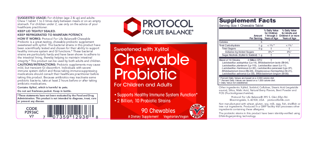 Protocol For Life Balance Chewable Probiotic-4 90 chews