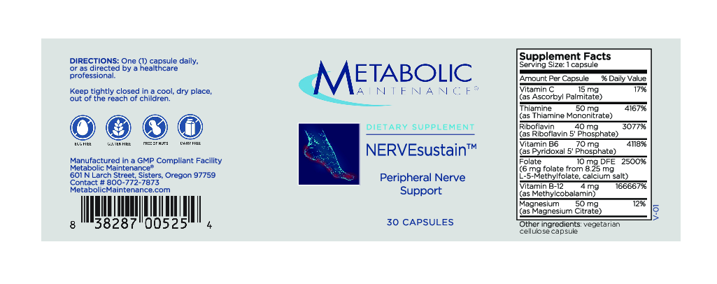 Метаболическое обслуживание NERVEsustain 30 капсул