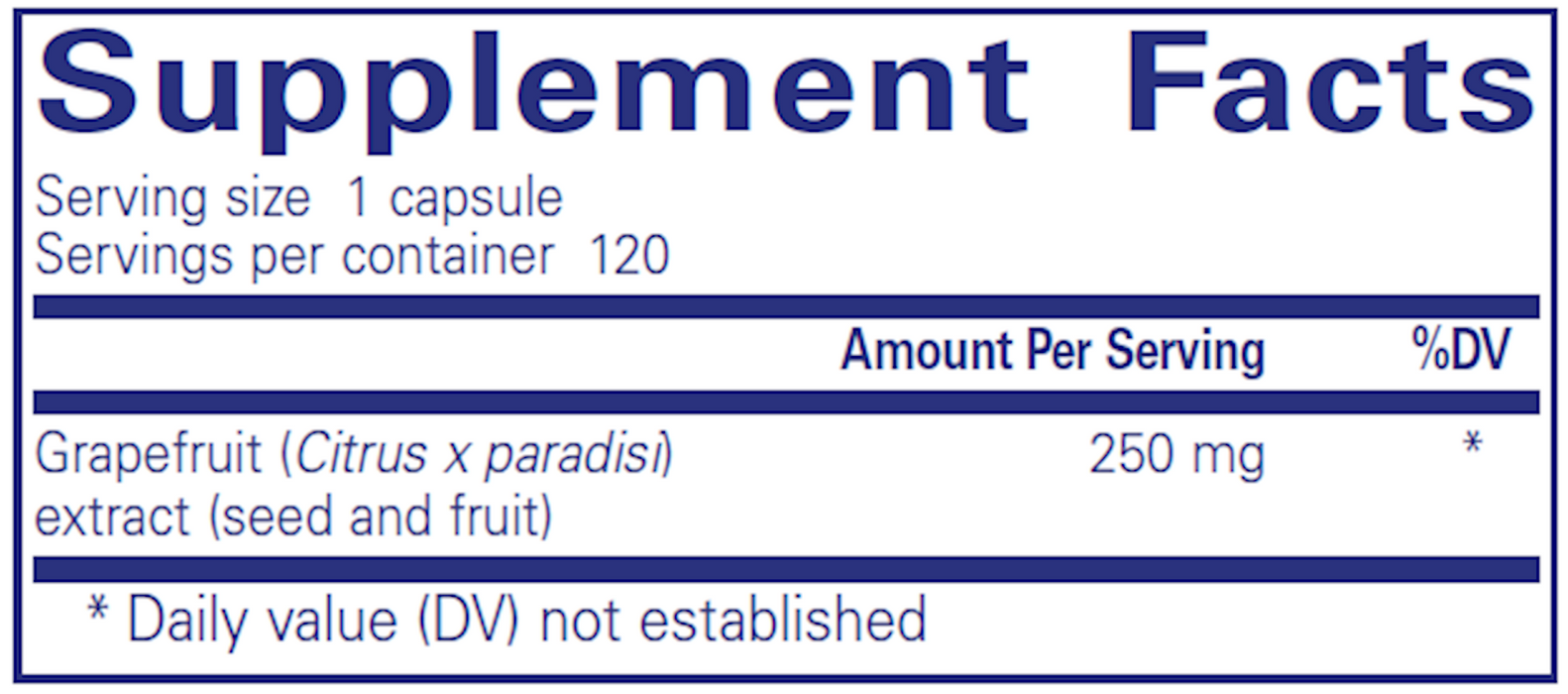 Pure Encapsulations Grapefruit Seed Extract 250 mg