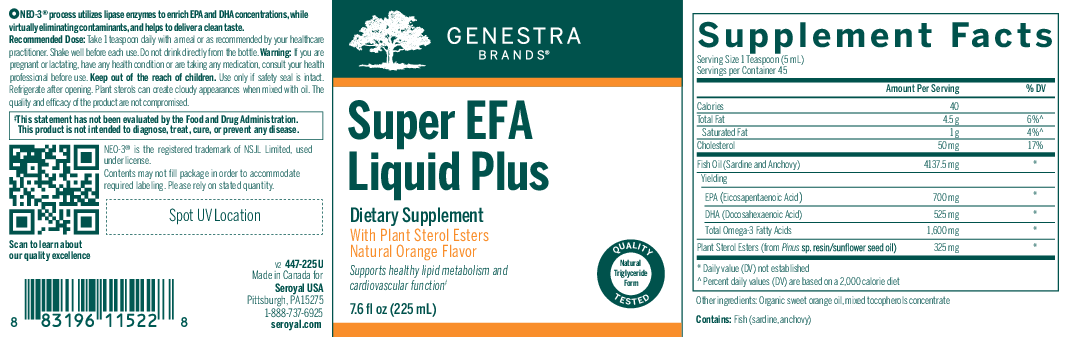 Genestra Super EFA Liquid Plus 7.6 fl oz