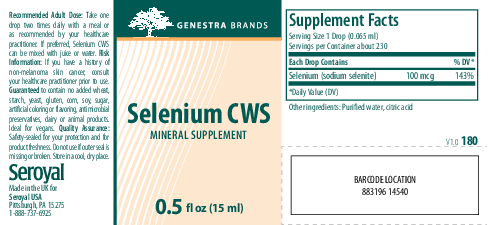 Genestra Selenium CWS .5 fl oz