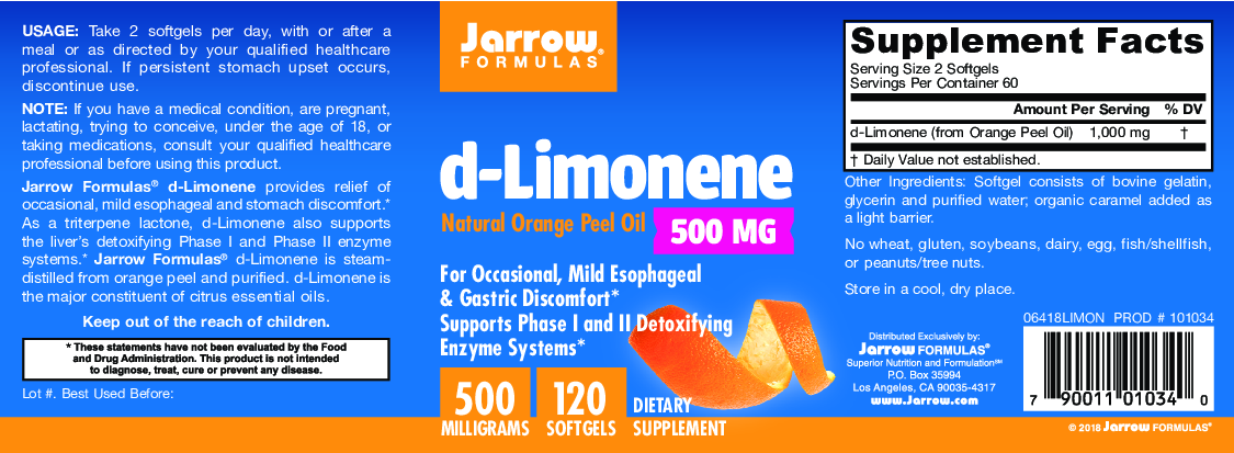 Jarrow Formulas d-Limonene Nat Orange Peel