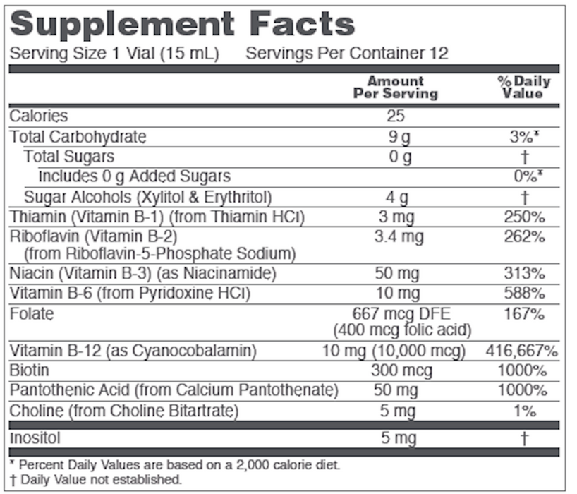 Protocol For Life Balance Nutri-Dose  B-12 10,000 mcg 12 Vials