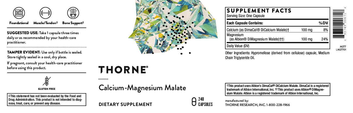 Thorne Calcium-Magnesium Malate 240 vegcaps