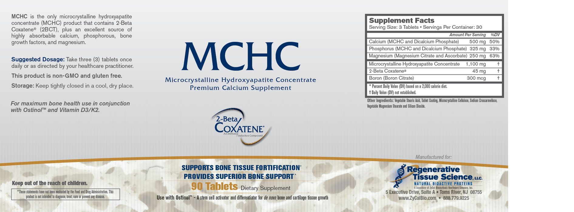 ZyCal Bioceuticals MCHC 90 tabs