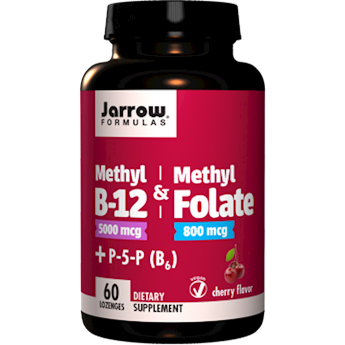Jarrow Formulas Methyl B-12 Methyl Folate Cherry 60 tabs