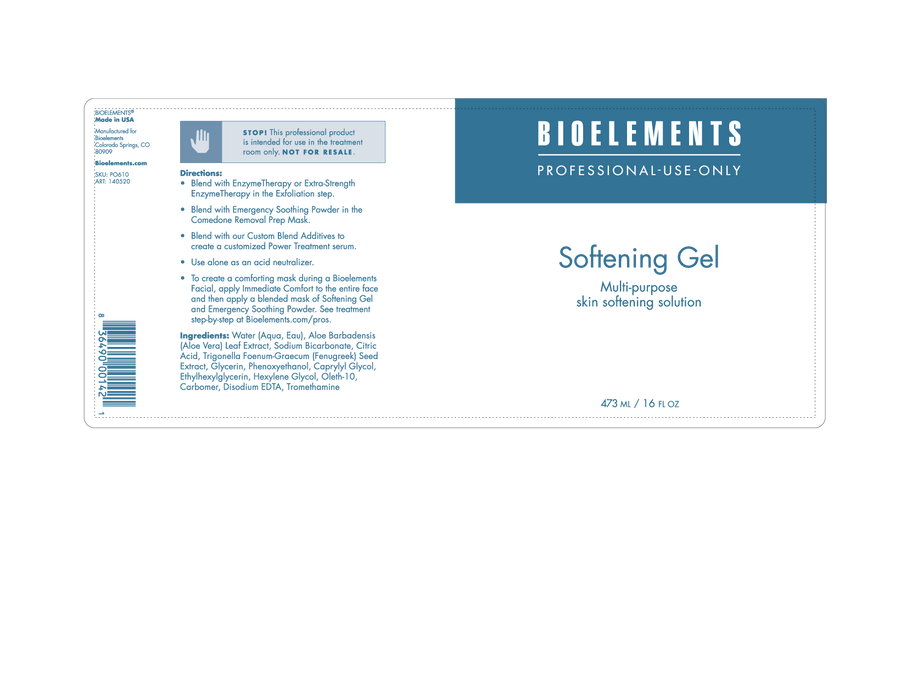 Bioelements INC Softening Gel 16 fl oz