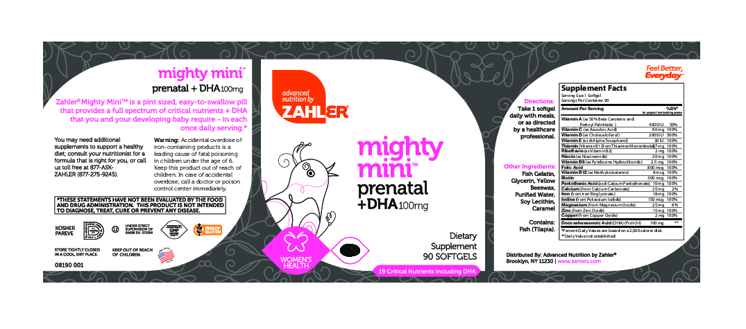 Advanced Nutrition by Zahler Prenatal Mini 90 softgels