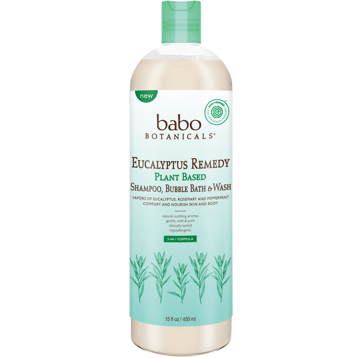 Babo Botanicals Eucalyptus Sham Bubble Bath&Wash 15 floz