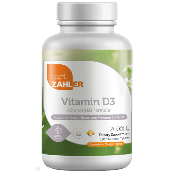 Advanced Nutrition by Zahler Vitamin D3 2000 IU 120 chew tabs