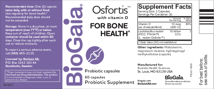 Biogaia Osfortis  with Vitamin D 60 caps