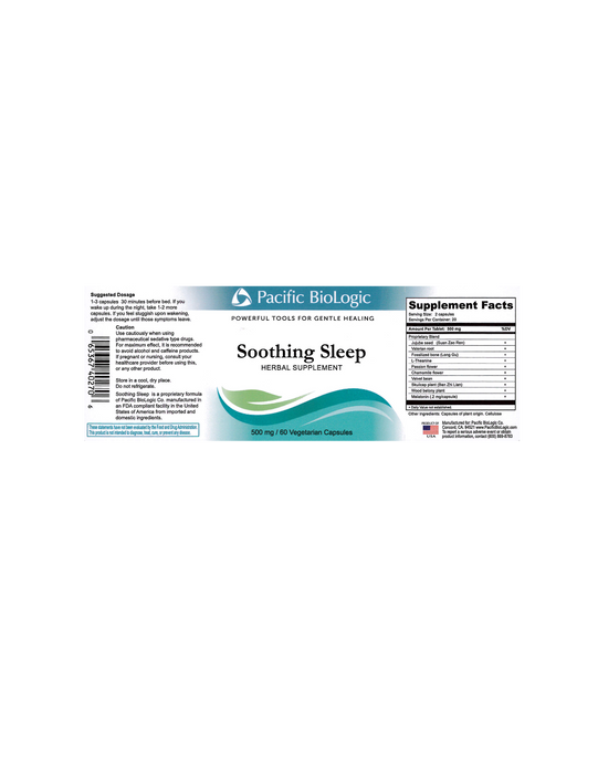 Pacific BioLogic Soothing Sleep 60 vcaps