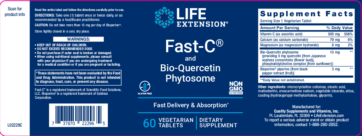 Life Extension Fast-C and Bio-Quercetin 60 vegtabs