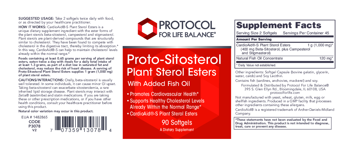 Protokoll für Life Balance Proto-Sitosterol 90 Gele