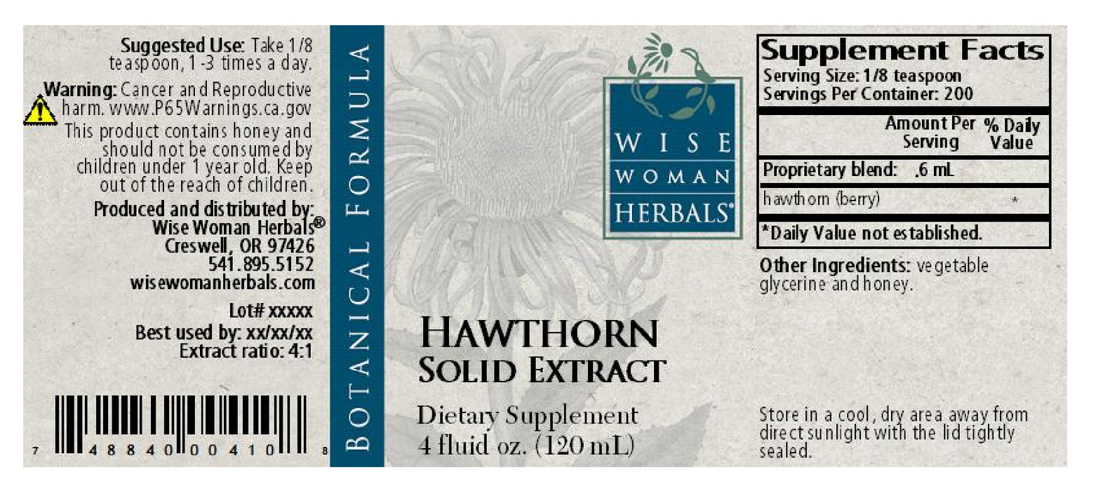 Wise Woman Herbals Hawthorne Solid Extract