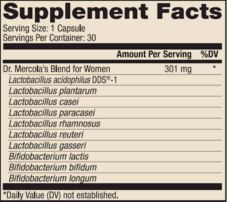 Dr. Mercola Complete Probiotics for Women